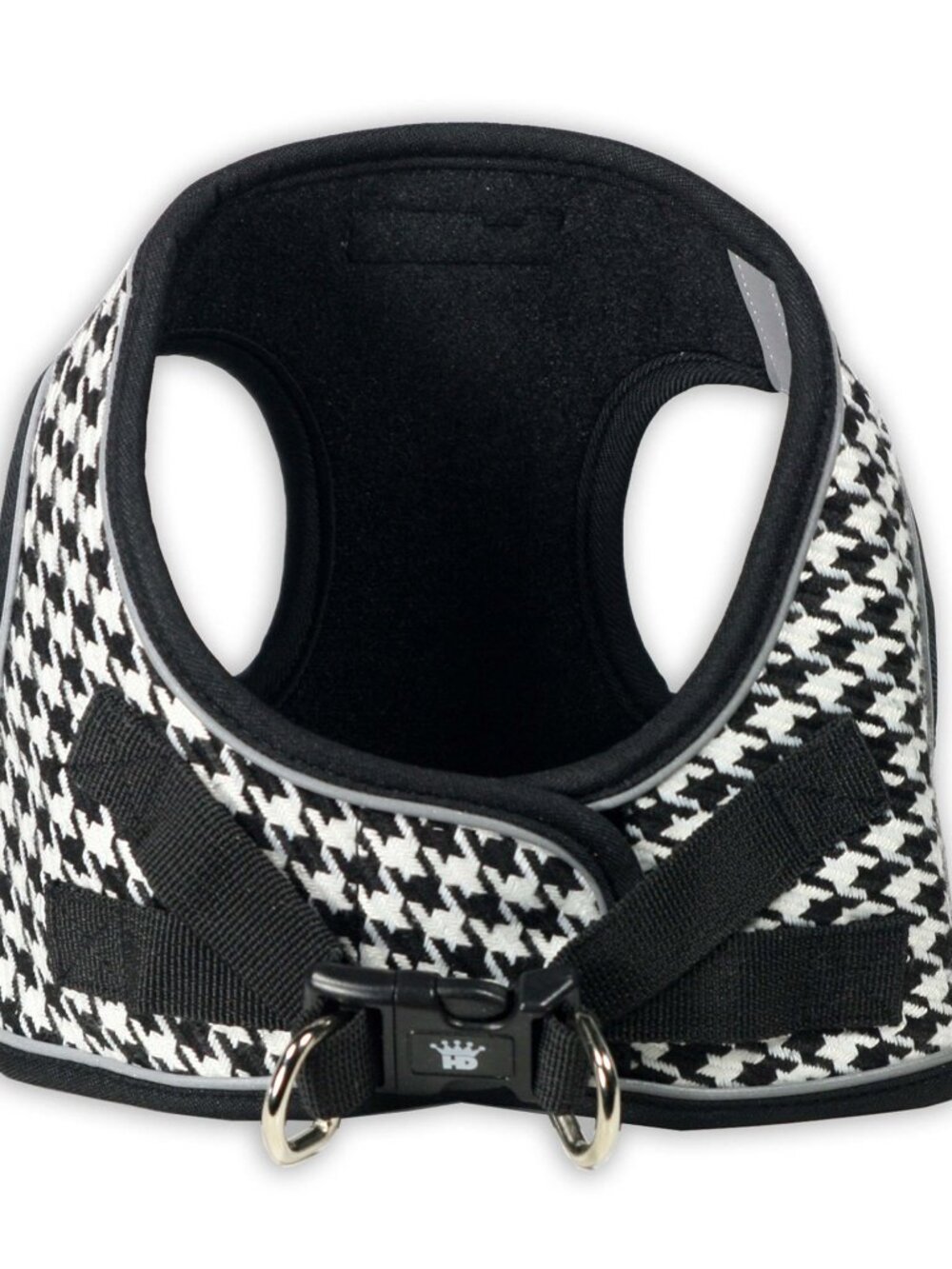 EZ Reflective Harness Vest - Black/White Houndstooth